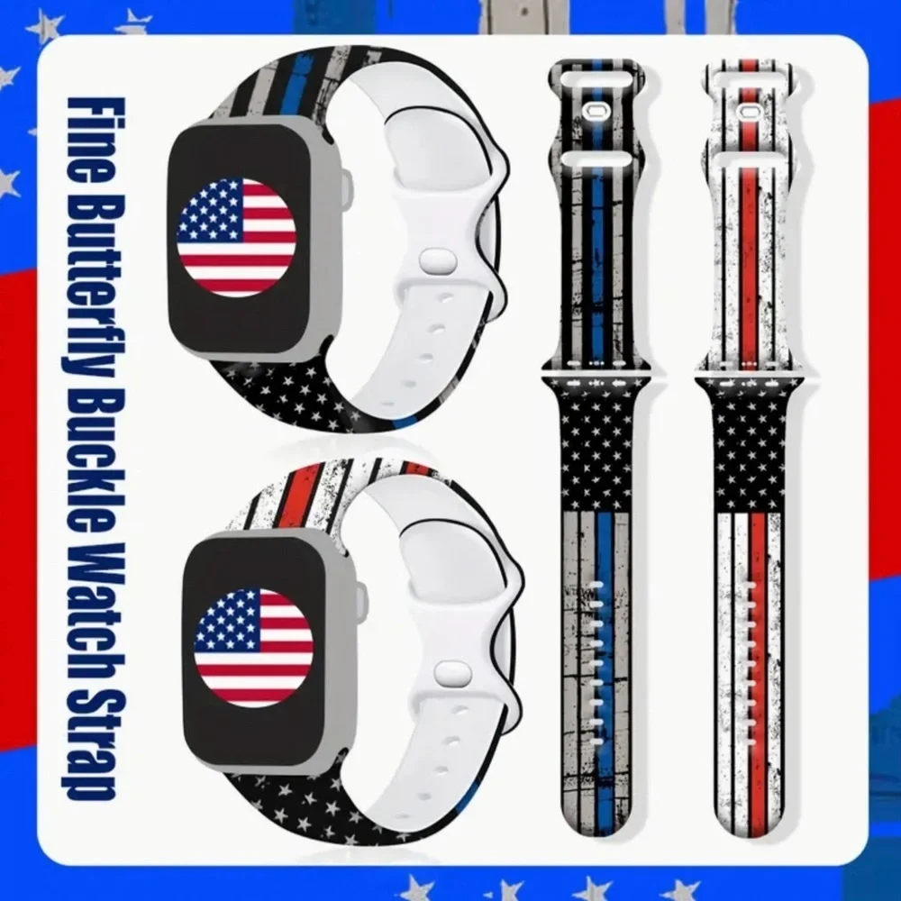 First Responder Blue Line Apple iWatch watchband